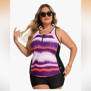 Angel Season Plus Size Tankini for Women Swim Top Only Tummy Control.
Size 3XL